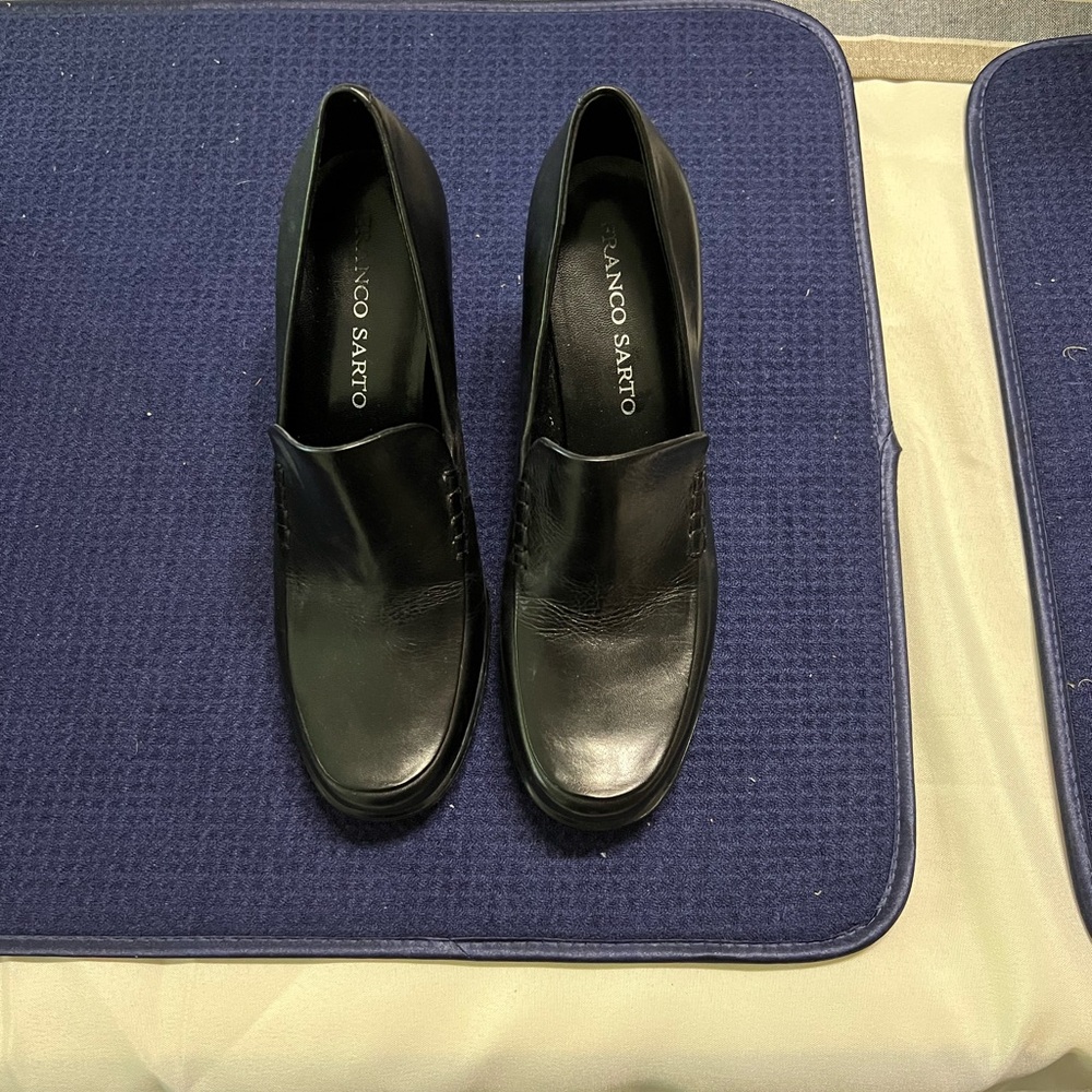 Franco Sarto Men's Classic Black Slip-On Heels